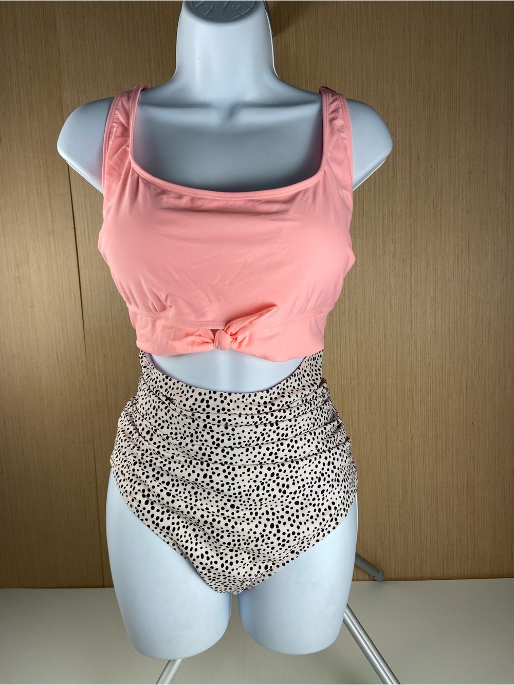 Eomenie One Piece Swimsuit XL NWT Pink Ruched Tummy Control Adjustable Straps
